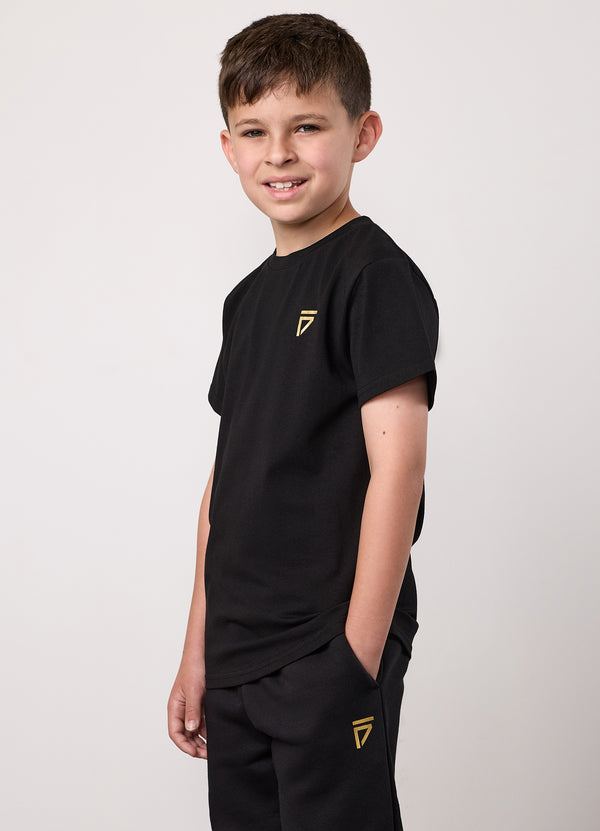 Gym King Kids Fight Division Tee Black/Gold