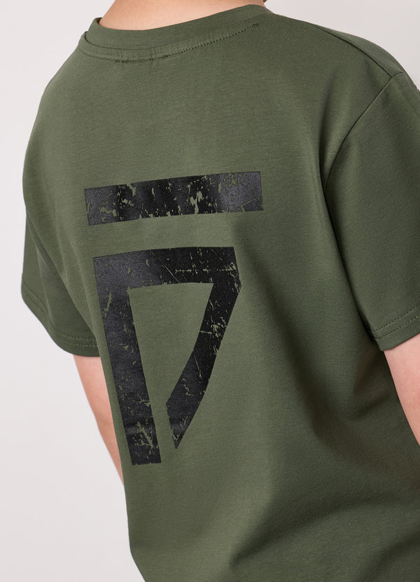 Gym King Kids Fight Division Tee Deep Olive