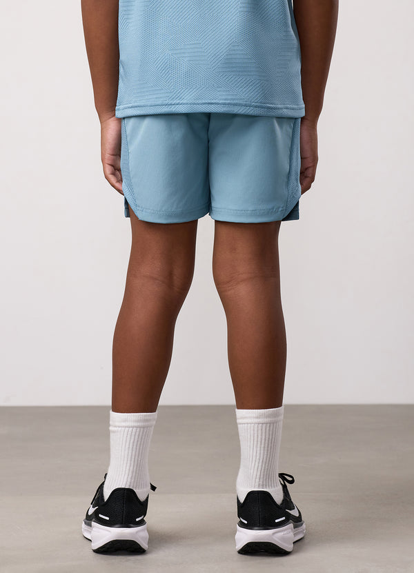Gym King Kids Geometric Knit Short Sea Mist