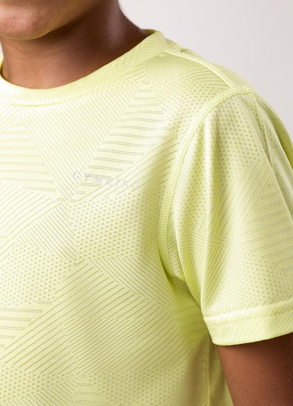 Gym King Kids Geometric Knit Tee Limelight
