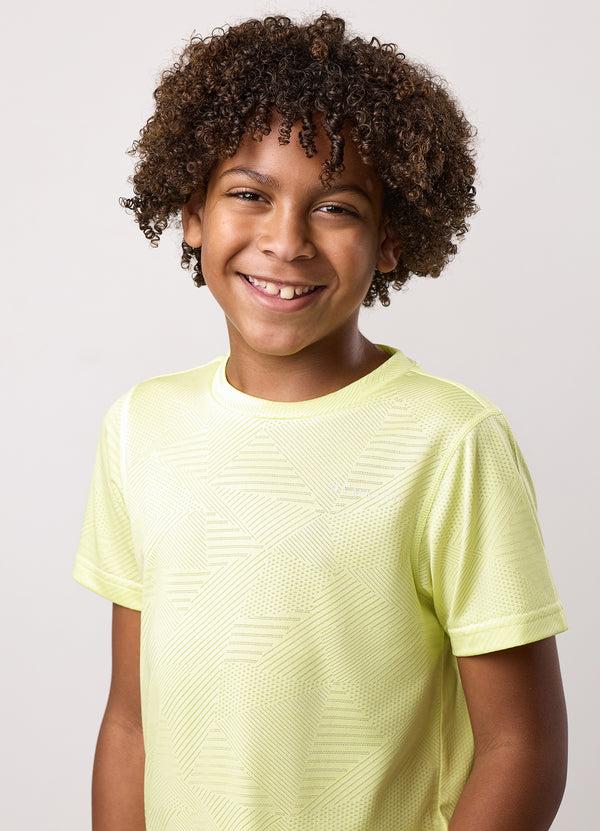 Gym King Kids Geometric Knit Tee Limelight