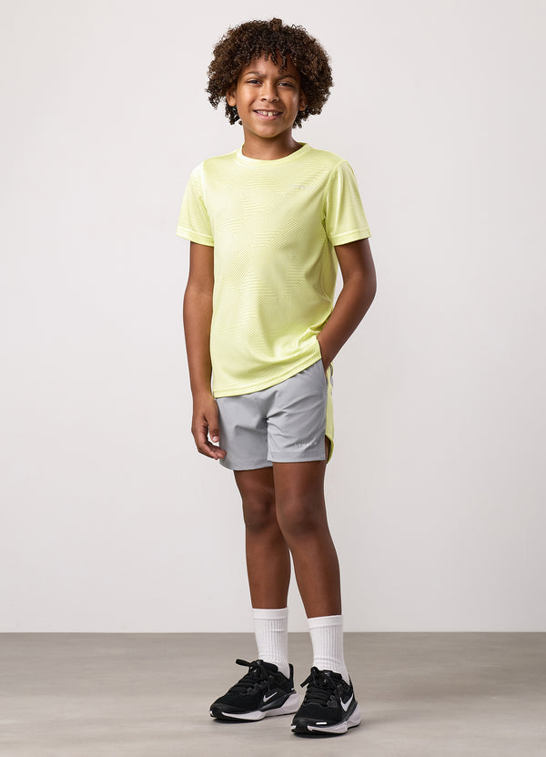 Gym King Kids Geometric Knit Tee Limelight