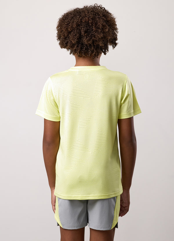 gym king Kids Geometric Knit Tee Limelight