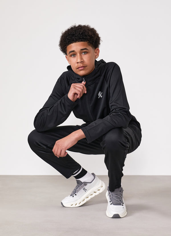 gym king Kids Lightweight Poly Full Zip Black
