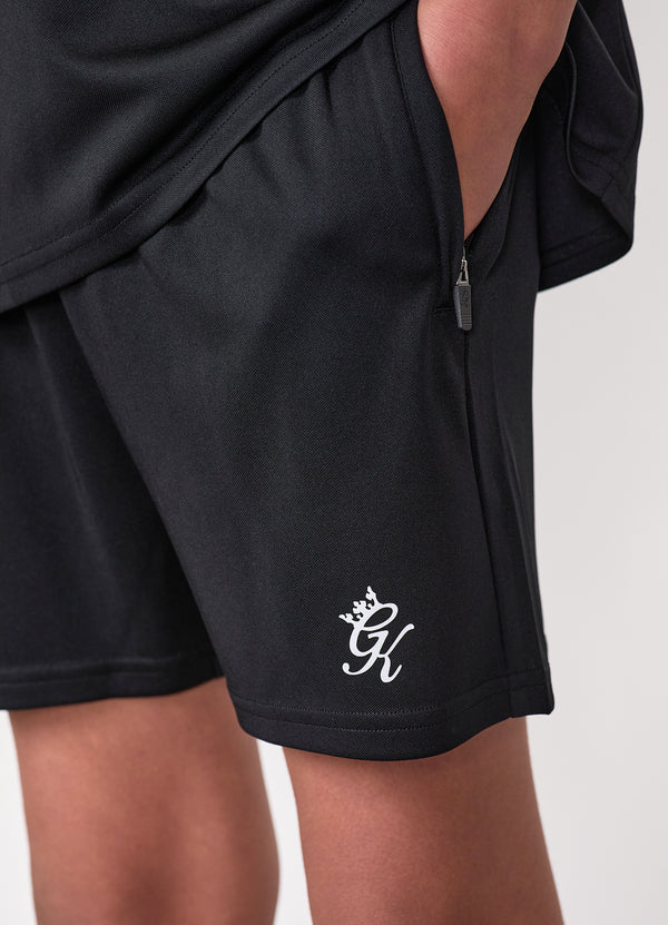 Gym King Kids Lightweight Poly Short Black