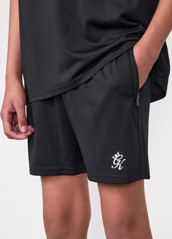 gym king Kids Lightweight Poly Short Black