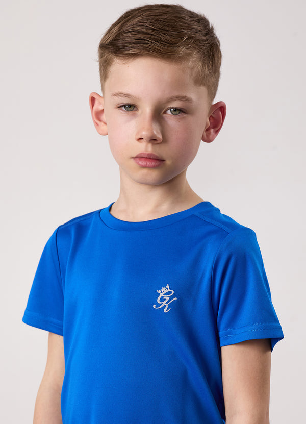 Gym King Kids Lightweight Poly Tee Sonic Blue