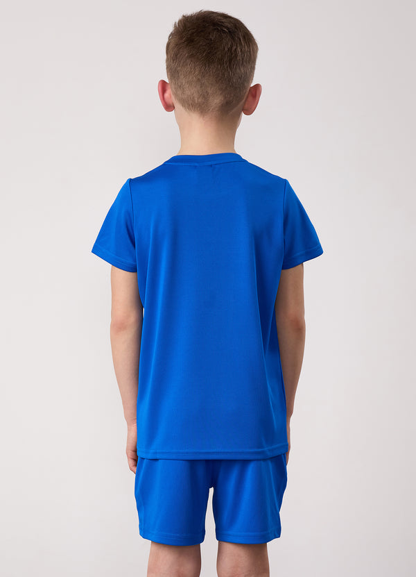 gym king Kids Lightweight Poly Tee Sonic Blue