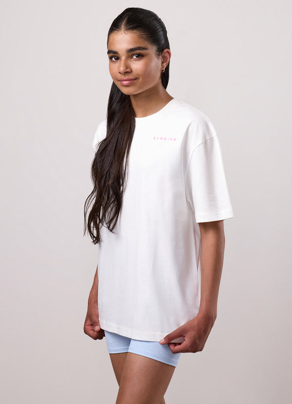 gym king Kids Malibu Boyfriend Tee Cream