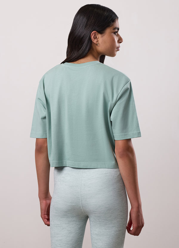 Gym King Kids Malibu Cropped Tee Green Mist