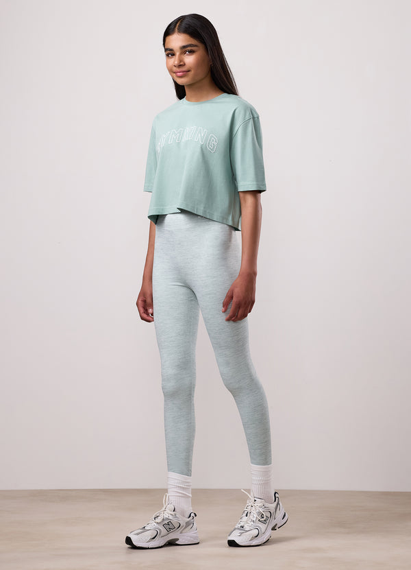 Gym King Kids Malibu Cropped Tee Green Mist