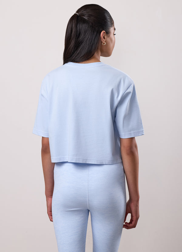 Gym King Kids Malibu Cropped Tee Hydrangea Blue