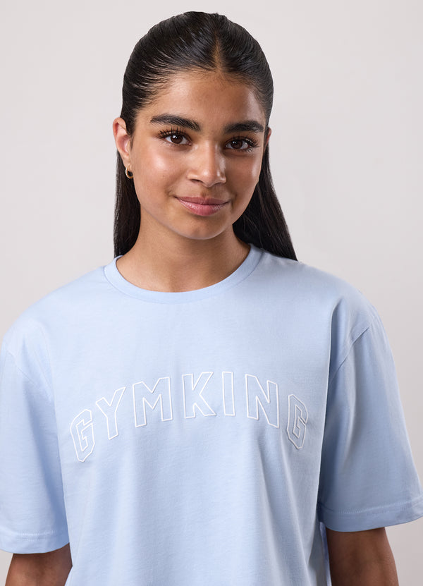 gym king Kids Malibu Cropped Tee Hydrangea Blue