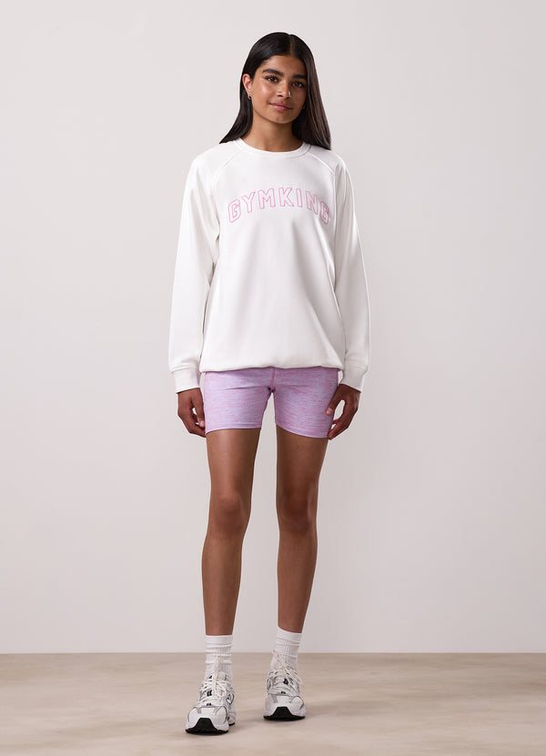 Gym King Kids Malibu Raglan Sleeve Crew Cream