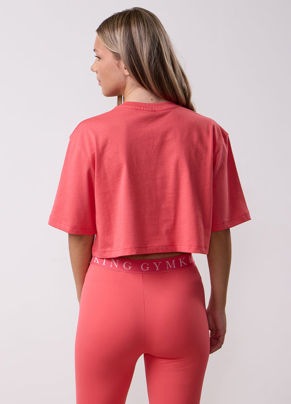 Gym King Kids Origin Cropped Tee Coral