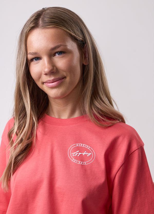 gym king Kids Origin Cropped Tee Coral