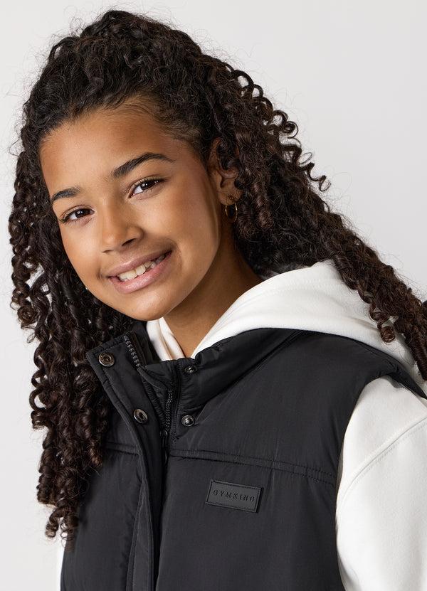 Gym King Kids Panelled Gilet Black