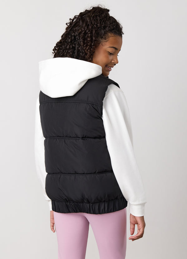 gym king Kids Panelled Gilet Black