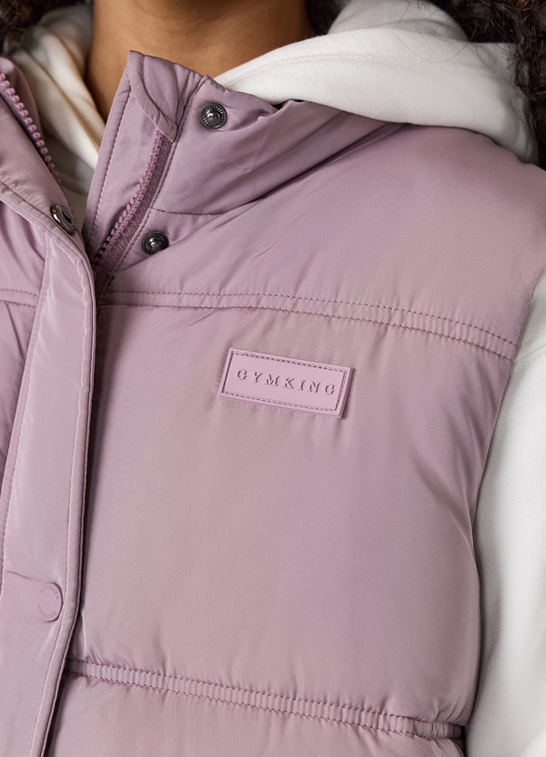 Gym King Kids Panelled Gilet Purple Fog