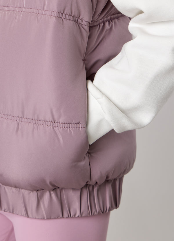 Gym King Kids Panelled Gilet Purple Fog