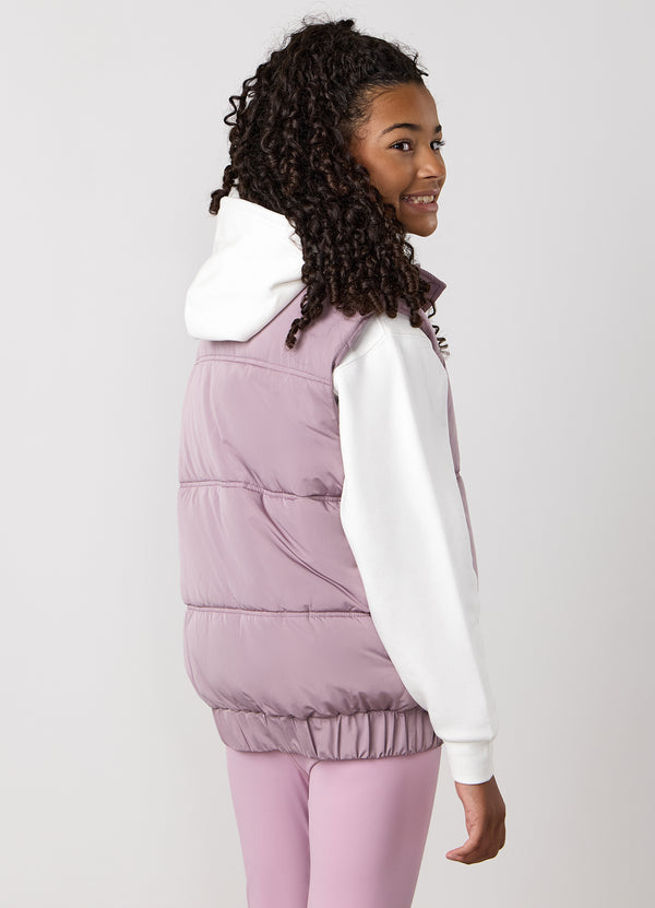 gym king Kids Panelled Gilet Purple Fog