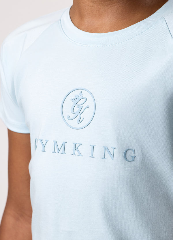 Gym King Kids Pro Tee Blue Chalk