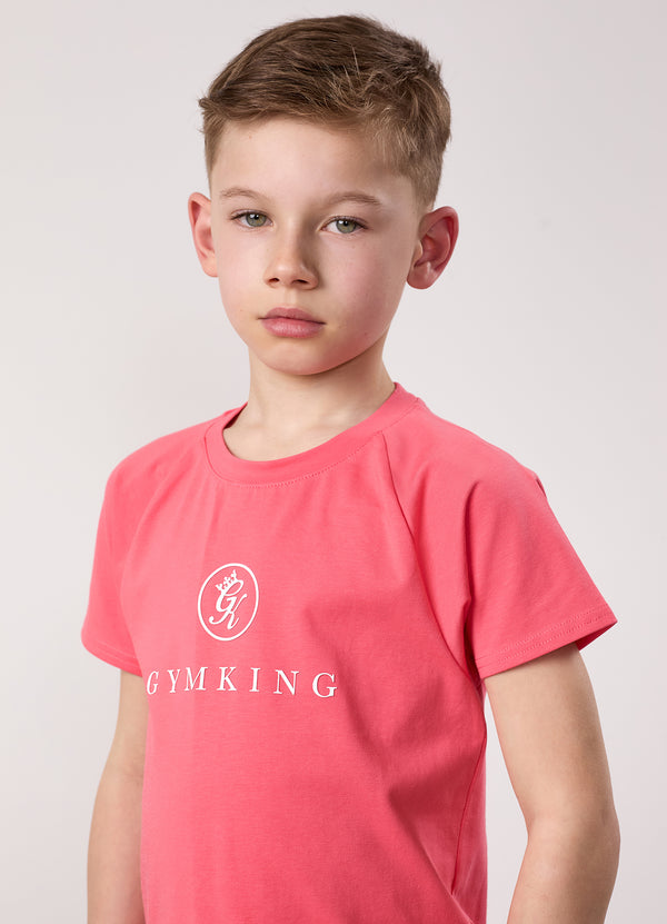 Gym King Kids Pro Tee Coral