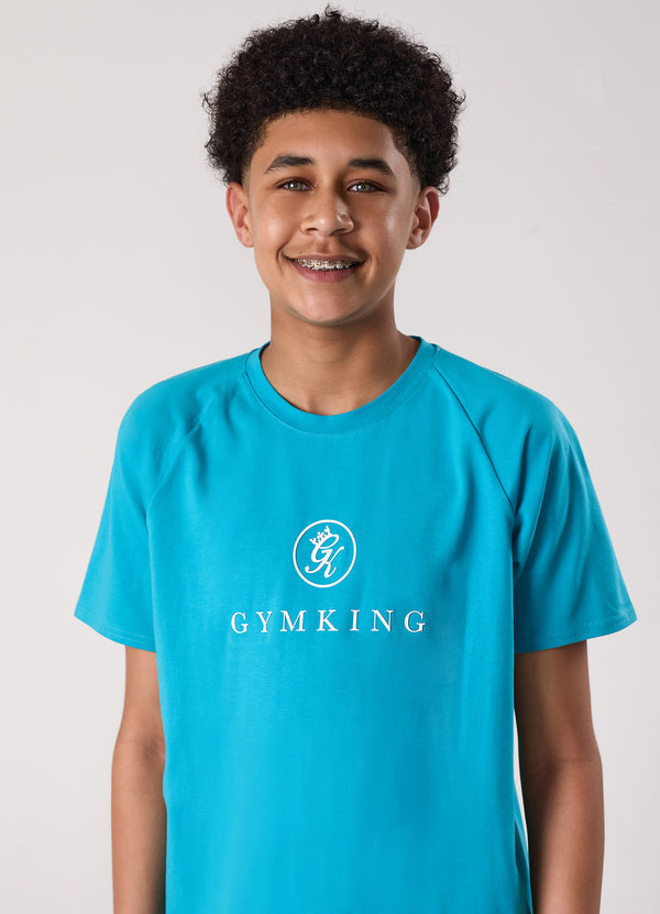 Gym King Kids Pro Tee Marine Teal