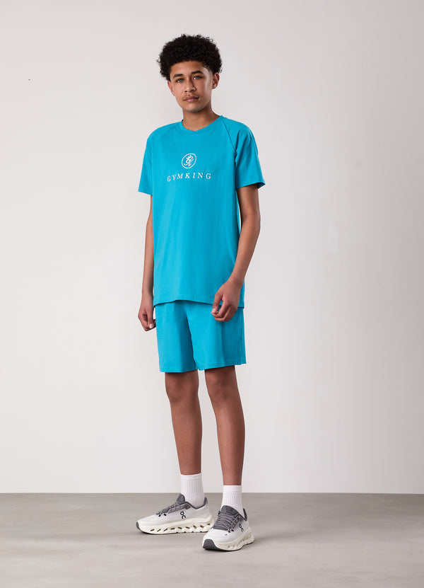 Gym King Kids Pro Tee Marine Teal