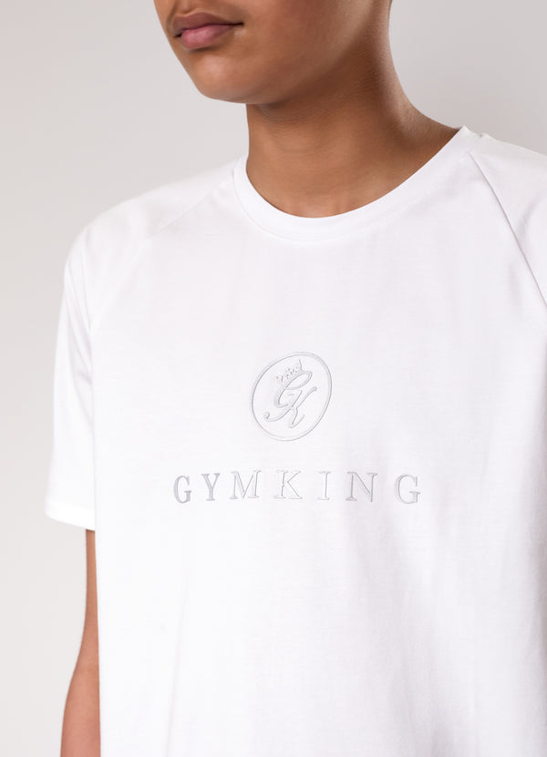 Gym King Kids Pro Tee White