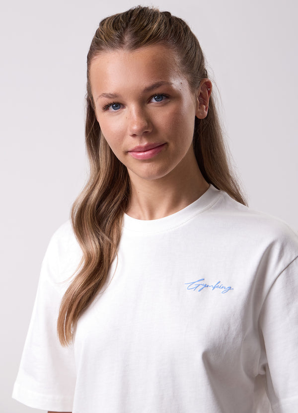 Gym King Kids Script Boyfriend Tee Cream