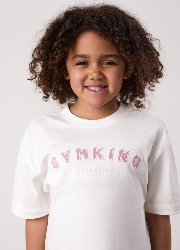 Gym King Kids Shadow Boyfriend Tee Cream