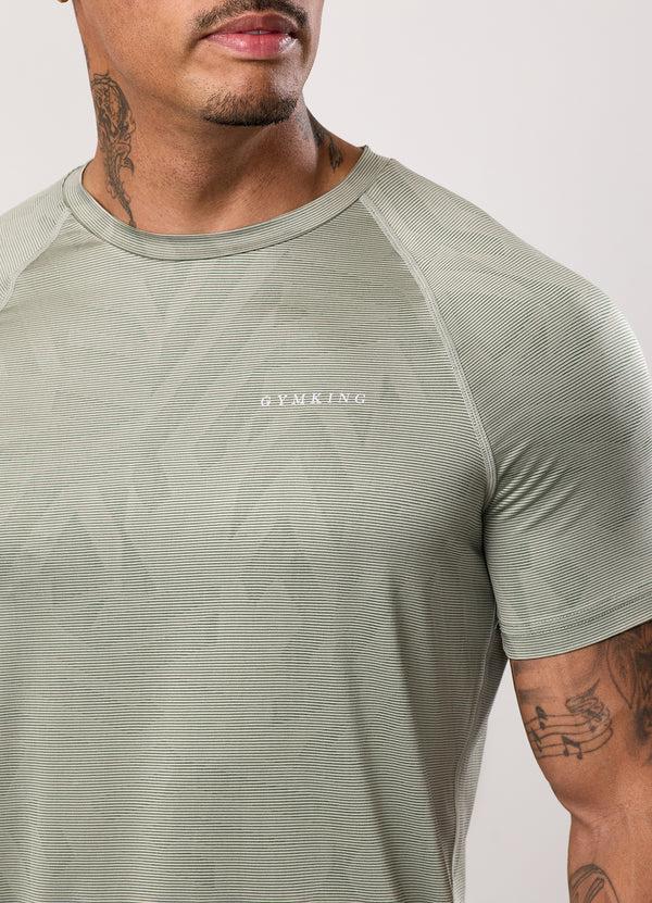 Gym King Limitless Abstract Knit Tee Soft Khaki