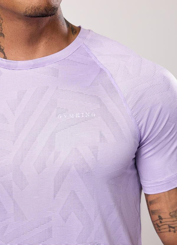 Gym King Limitless Abstract Knit Tee Violet Sky