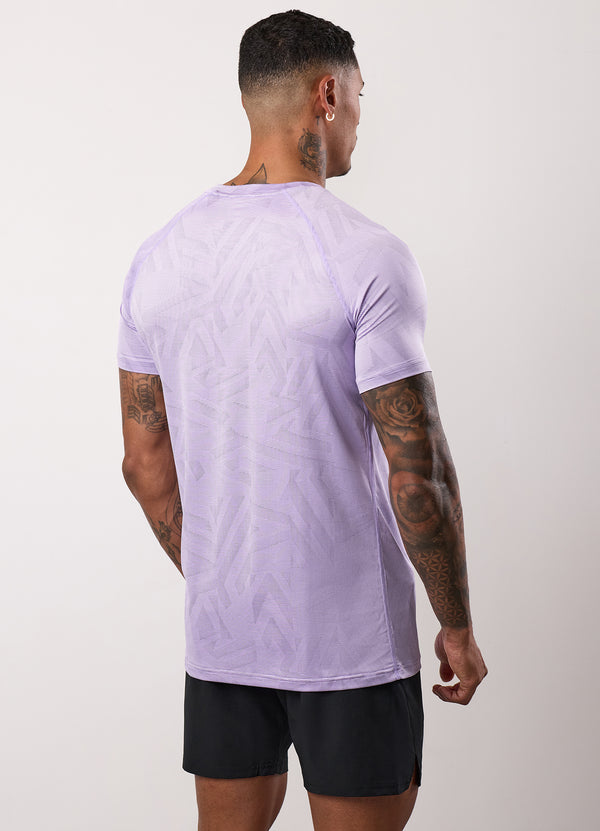gym king Limitless Abstract Knit Tee Violet Sky