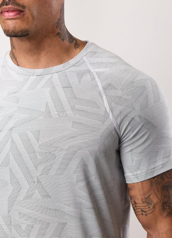 Gym King Limitless Abstract Knit Tee White/Black