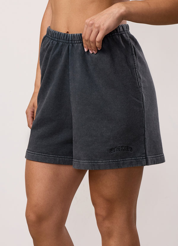 Gym King Limitless Relaxed Fit Short Washed Black