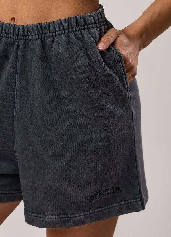 Gym King Limitless Relaxed Fit Short Washed Black