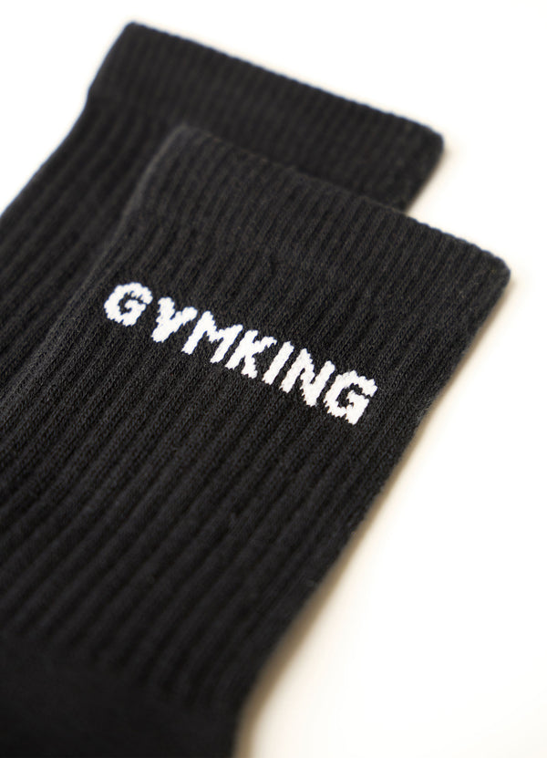 Gym King Linear Crew Sock (2pk) Black