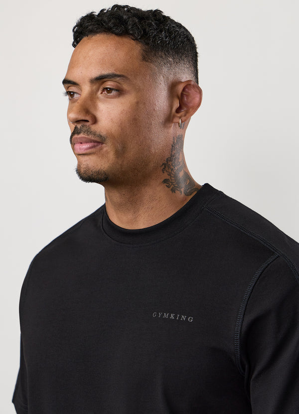 Gym King Linear Jersey Tee Black