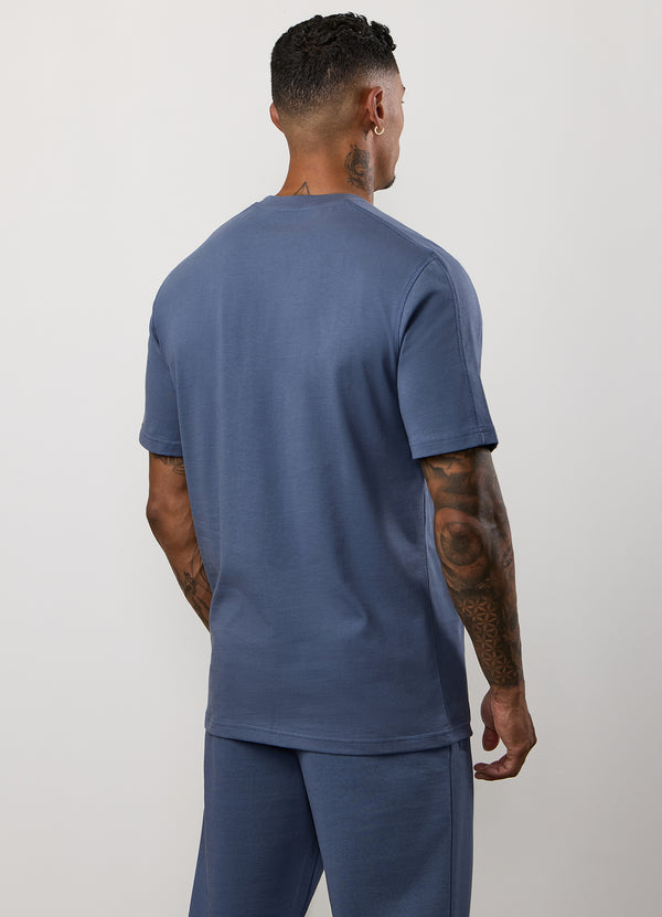 gym king Linear Jersey Tee Deep Sea Blue
