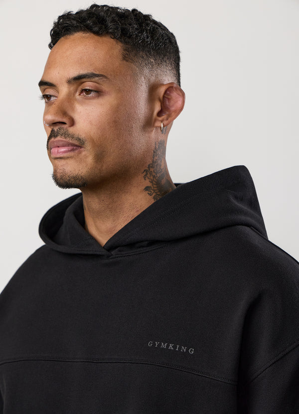Gym King Linear Loopback Hood Black