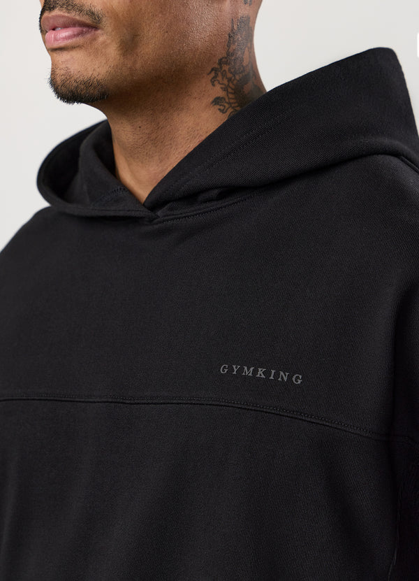 Gym King Linear Loopback Hood Black