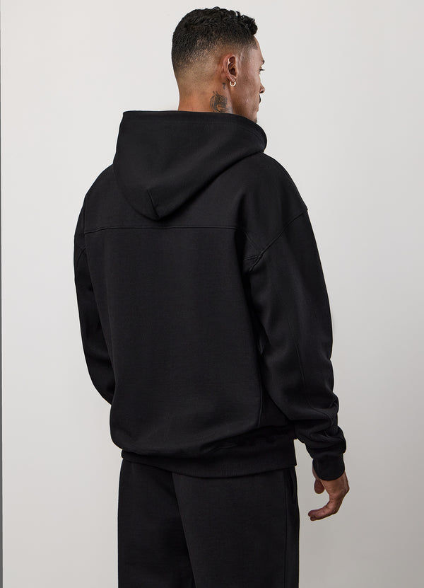 gym king Linear Loopback Hood Black