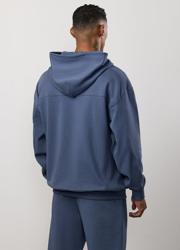 gym king Linear Loopback Hood Deep Sea Blue