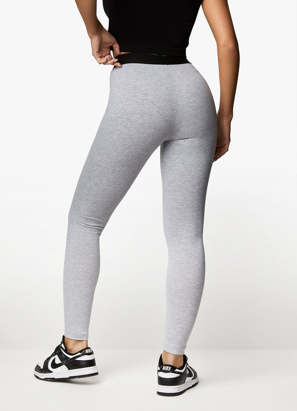 gym king Linear Tape Legging Grey Marl
