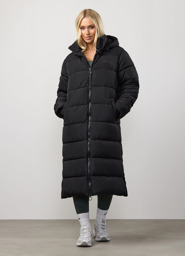 Gym King Longline Puffer Black