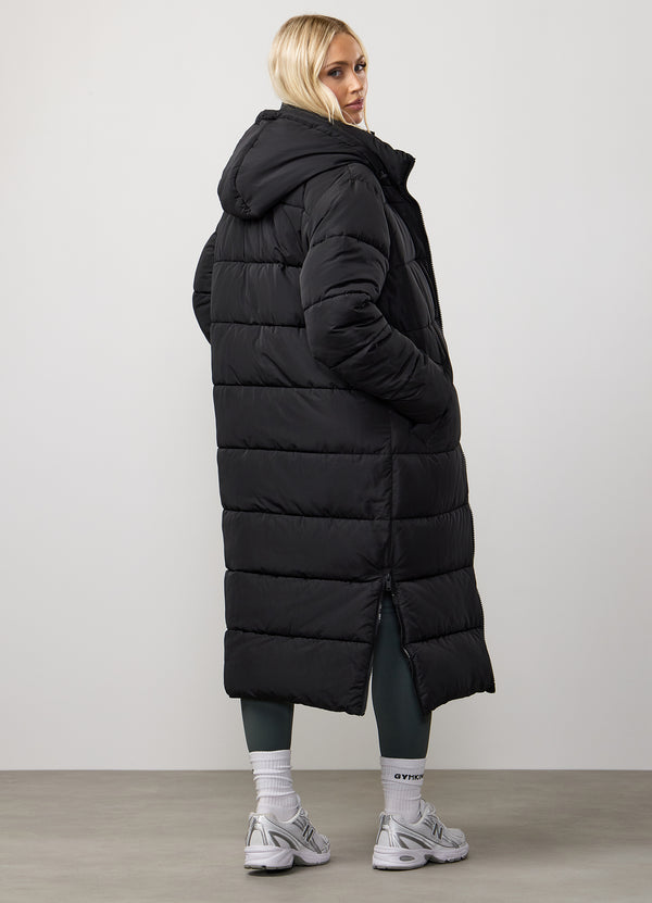 gym king Longline Puffer Black