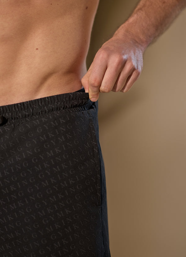 Gym King Marina 3" Swimshort Black AOP