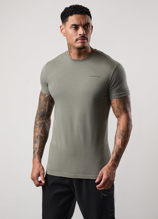 gym king Mindset Graphic Tee Khaki
